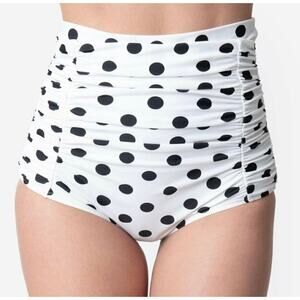 Polka Dot High-Waisted Swim Bottom
